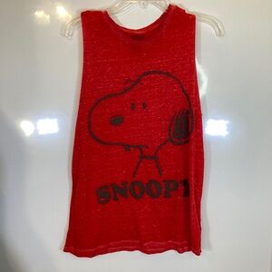 Snoopy Tank Top Sz L 11/13 Red Never Worn Peanuts Juniors